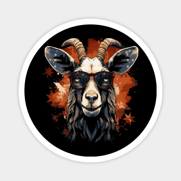 Patriotic Goat Magnet by JH Mart